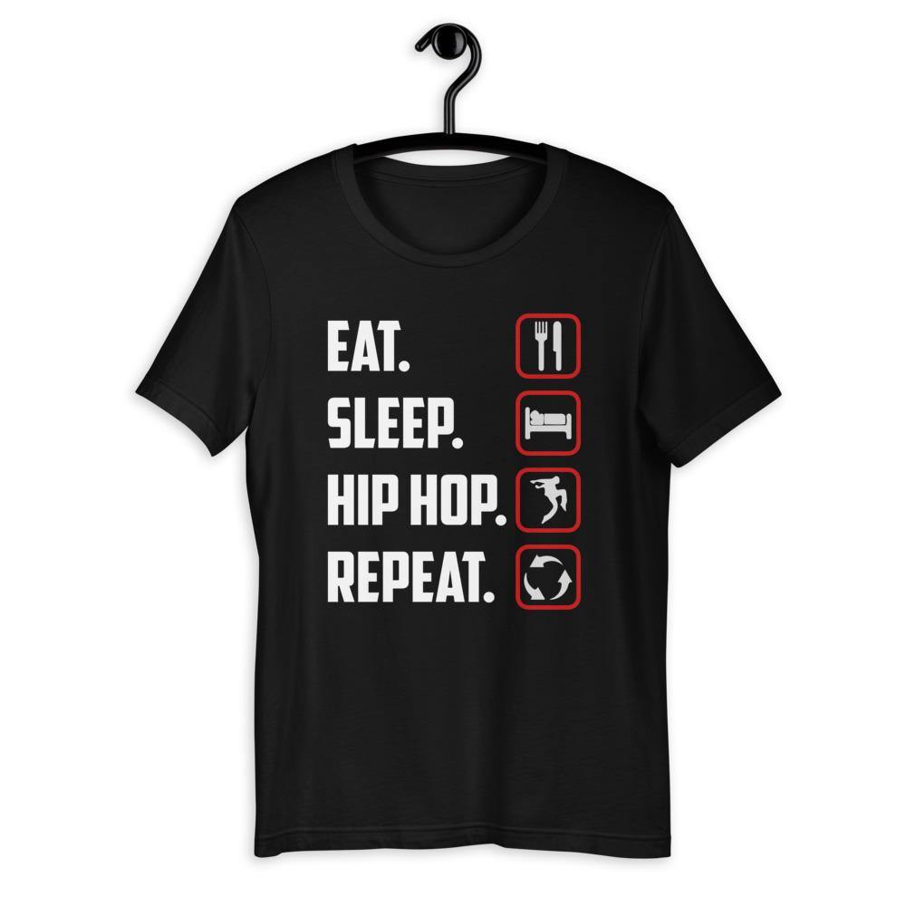 eat sleep repeat short-sleeve t-shirt - Thecoloringpen