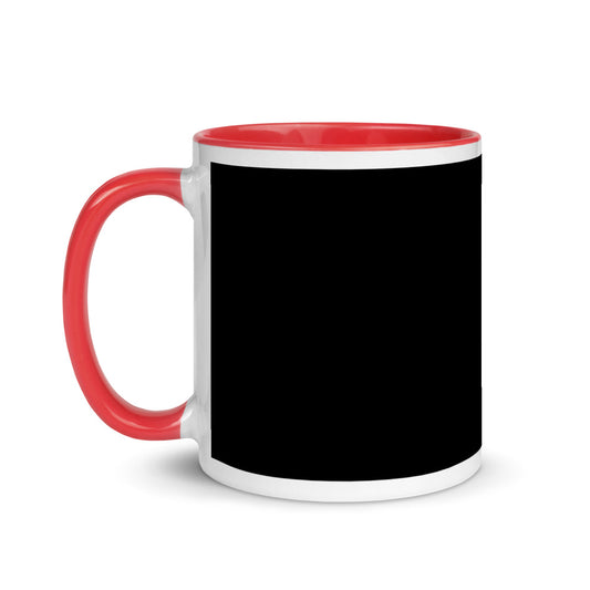 black mug with color inside